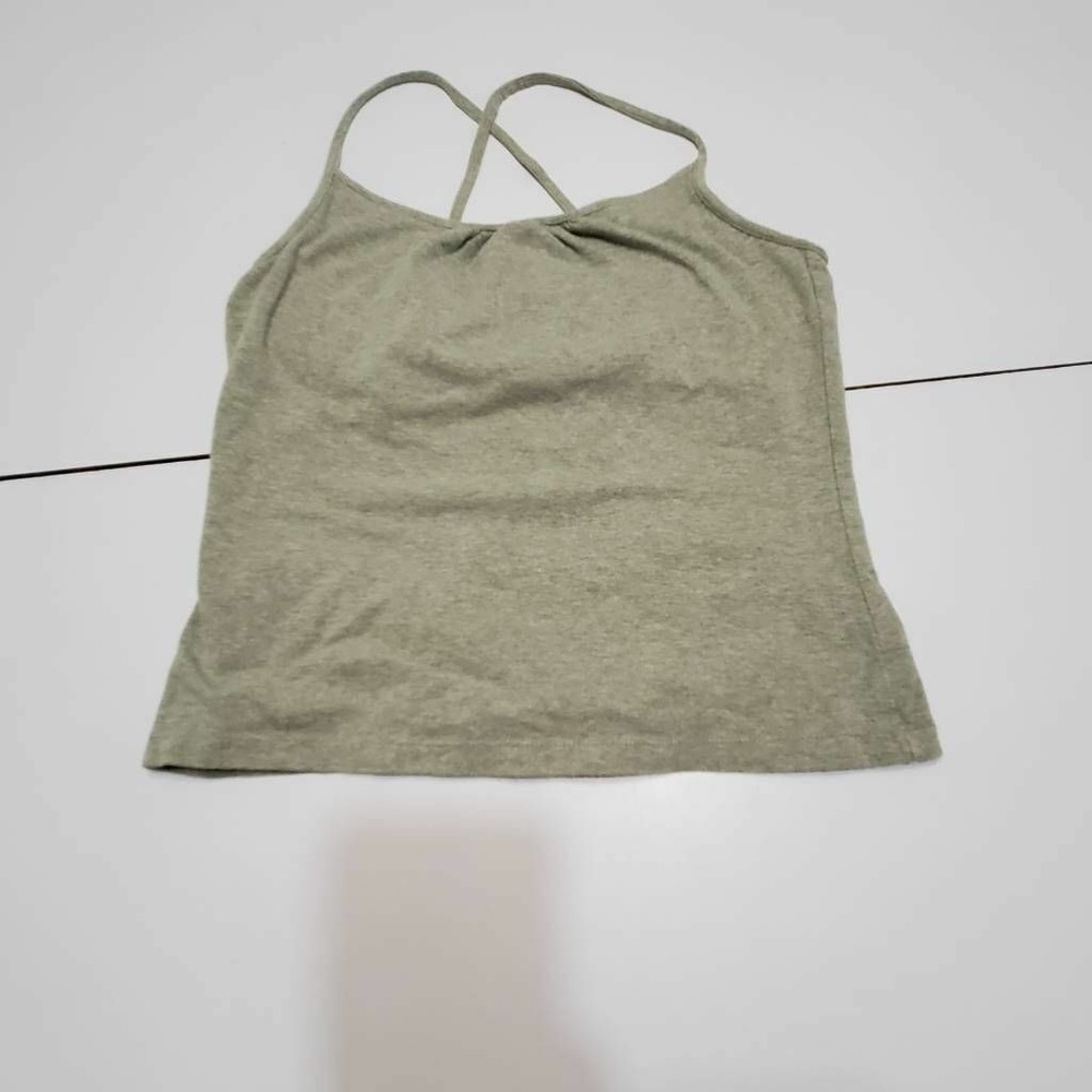 Old Navy Womens Camisole Cami Top Gray Heathered Cross Back Stretch Pullover S